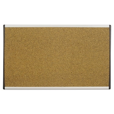 Quartet Arc Frame Cork Cubicle Board, 14" x 24", Tan, Aluminum Frame, Easy Installation