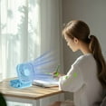 thumbnail image 7 of Portable Fan Makeup Fan with a Mirror Handheld Fan Foldable Usb Rechargeable Reversible Base Vertical Blowing 3 Wind Speeds Lightweight Easy Storage Desk Fan For Travel Office Gifts for Women, 7 of 7