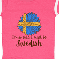 thumbnail image 4 of Inktastic I'm So Cute, I Must be Swedish Sunflower Boys or Girls Baby Bodysuit, 4 of 5