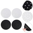 thumbnail image 3 of 6pcs Teflon Air Fryer Mats Reutilizable Lineros de vaporeras para hornear esteras (negro, blanco), 3 of 6