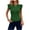 *Army Green, variant on ClodeEU Women's Crew Neck Ruffle Cap Sleeve T-Shirt,Fitted Ribbed Knit Basic Slim Top Army Green,Women's Plus L