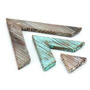 J JACKCUBE DESIGN Rustic YPF5Wood Chevron Arrows Farmhouse wall dcor Triangle shaped Boho Style Hanging Vintage Art Signs Set of 3 for Home - MK540A