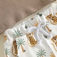 thumbnail image 5 of Nwiuh Toddler Baby Boy Outfits Safari Wild Animal Print Clothes Short Sleeve Shirts Top Shorts 2pcs Clothing Set Summer (Khaki, 6-12 Months), 5 of 9