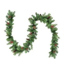 Northlight Real Touch™️ Noble Fir with Berries Artificial Christmas Garland - Unlit - 9' x 10"