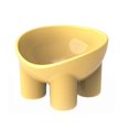thumbnail image 1 of Elevated Pet Bowl Backflow Prevention Multifunctional Ergonomic Tilted Raised Food Water Bowls for Cat Dog Yellow, 1 of 1