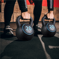 thumbnail image 4 of Yaheetech Ensemble de 4 Kettlebells de 50 Lb Revêtus de HDPE, Noir, 4 of 9