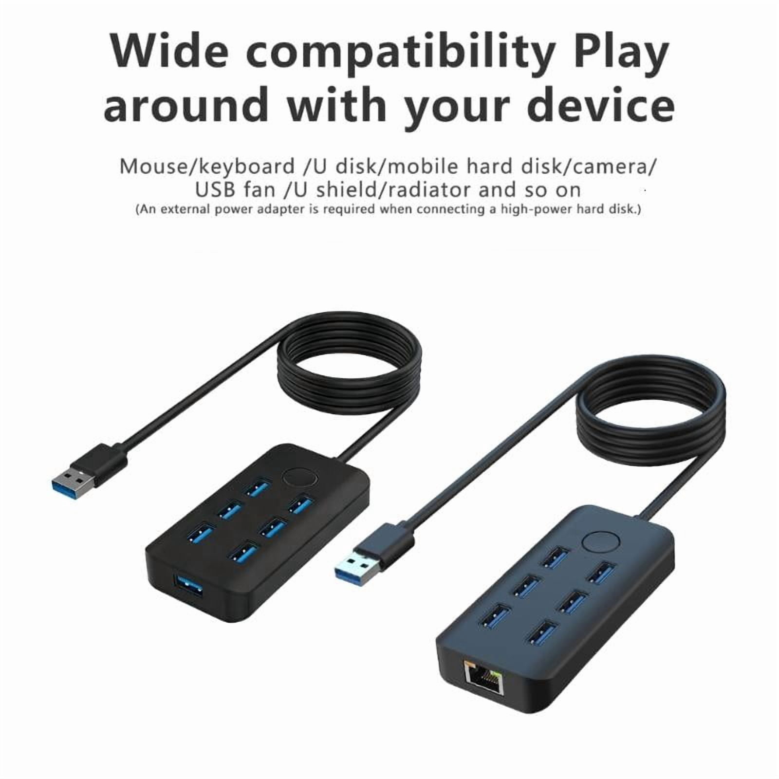 CEORPER Efficient USB3.0 Splitter USB Docking Station With Single Button Lock Screen