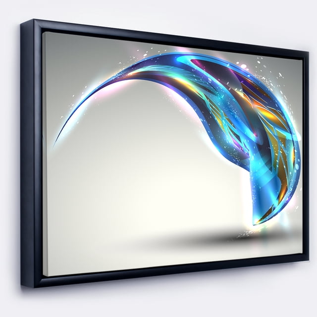 Designart - Fantastic Abstract Illustration - Contemporary Framed Canvas Art Print