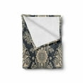 thumbnail image 2 of Damask Soft Flannel Fleece Blanket, Victorian Style Baroque Classic Pattern with Ornamental Floral Leaves Image, Cozy Plush for Indoor and Outdoor Use, 50" x 70", Charcoal Grey Cream, by Ambesonne, 2 of 6