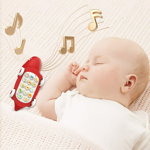 WLOELOEW Jouet de Simulation de Téléphone Portable pour Enfants Dinosaure Rouge Histoire Musicale
