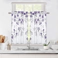 thumbnail image 2 of Kitchen Curtains for Windows Linen Textured Window Curtains for Bedroom Rod Pocket Window Treatments for Living Room, 26" X30", Purple, 1 pc, 2 of 6