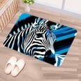 thumbnail image 5 of Zebra Indoor Carpet Kitchen Rug Office Mat - Polyester Non-Slip Machine Washable, 5 of 6