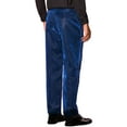 thumbnail image 3 of INSPIRE CHIC Metallic Dress Pants for Men's Irregular Printed Straight Leg Party Suit Trouser Shiny Pants 28 Blue, 3 of 6