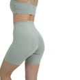 thumbnail image 5 of YITTY Active Women's UltraLuxe High Waist Biker Shorts – 3''/6'' Squat Proof, Tummy Control, Compression, Sage Grey, XS, 6", 5 of 7