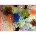 thumbnail image 5 of Charmed Handmade 1" 5 Petals Organza Flower with rhinestone in the middle 100 counts, 5 of 5