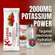 Krampade High Potassium Electrolytes Powder Fruit Punch Cramp Relief 3950mg Electrolytes 2000mg Potassium 20 Packets