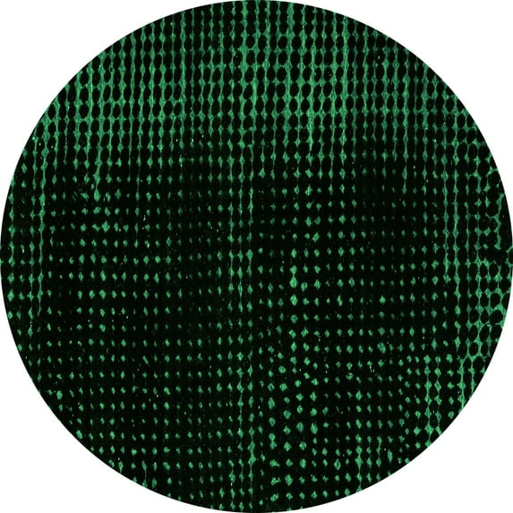 Ahgly Company Indoor Round Abstract Green Modern Area Rugs, 6' Round