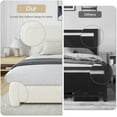 thumbnail image 6 of 4 EVER WINNER California King Size Bed Frame, Boucle Upholstered Bed Frame with Headboard, No Box Spring Required, Easy Assembly, Cream, 6 of 8