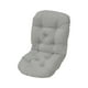 thumbnail image 2 of Cojín para silla con respaldo alto, acolchado grueso, antideslizante, con lazos Gris claro, 2 of 9