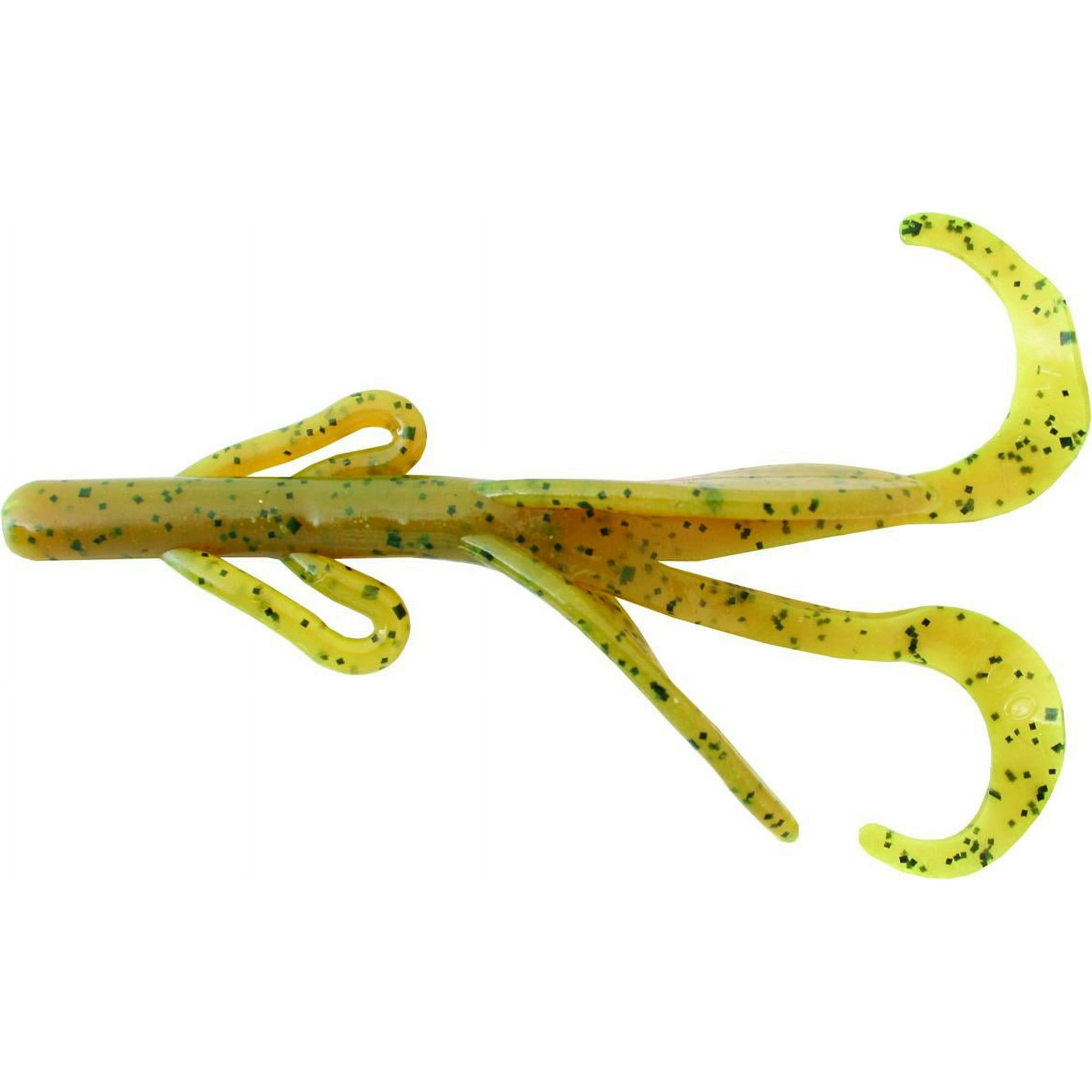 Zoom Brush Hog Creature Bait 8 Pack 6in Chartreuse Pumpkin