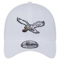thumbnail image 2 of Men's New Era White Philadelphia Eagles Throwback 39THIRTY Flex Hat, 2 of 6