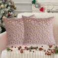 thumbnail image 5 of Gqtwoy Soft Fuzzy Decorative Pillow Covers, Snowflake Glitter Print, Christmas Decor, Home Bedroom Sofa Cushion, Cozy Winter Accents, Holiday Throw Pillow Cases, 5 of 6