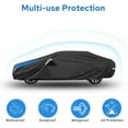 thumbnail image 3 of Car Cover Custom Fit for Camaro, Waterproof All Weather Full Exterior Cover Rain Snow UV Protection Cover with Side Door Zipper Design, 3 of 13