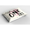 thumbnail image 2 of Ambesonne Only Saying Pillow Sham 2 Pack, Romantic Texting, 36"x20", Pale Pink Charcoal Grey, 2 of 3