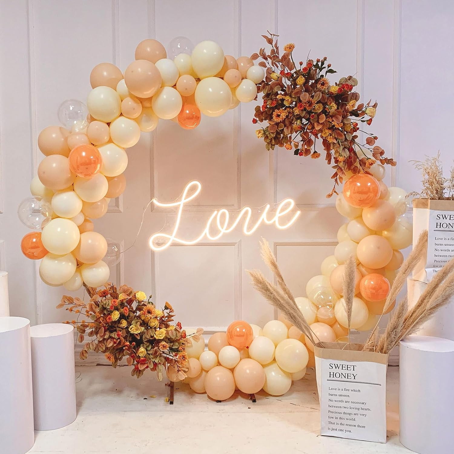 Round Backdrop Stand 6.6ft - Stable Gold Circle Balloon Arch Stand Metal Arch Backdrop Stand for Wedding Birthday Party Baby Shower Decoration