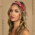 thumbnail image 2 of AWAYTR Women Floral Elastic Hair Scarf Headband 3Pcs Chiffon Boho Head Kerchief Vintage Triangle Scarf Hair Bandanas, 2 of 12