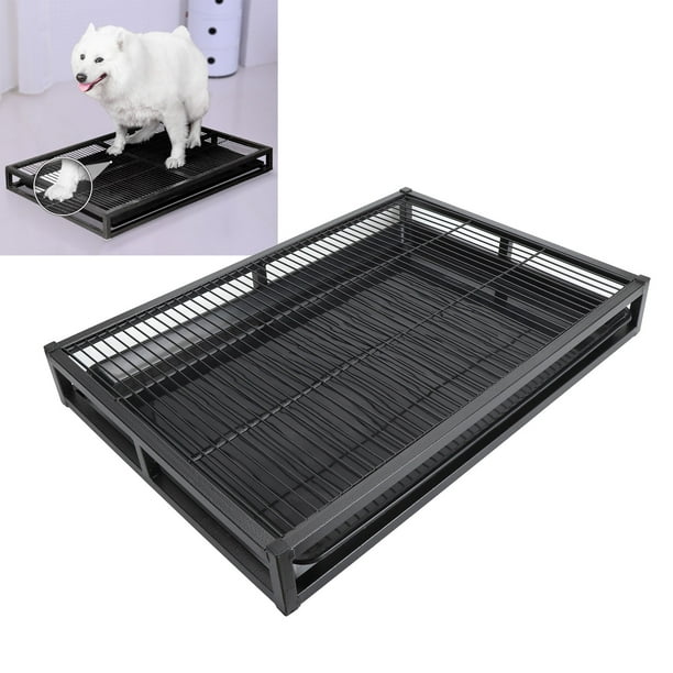 BANDEJA Para Orinal Para Perros, de Hierro, para interiores a Exteriores, Soporte para almohadillas para orinar Conandeja, inodoro reutilizable para atrenamiento de perros,