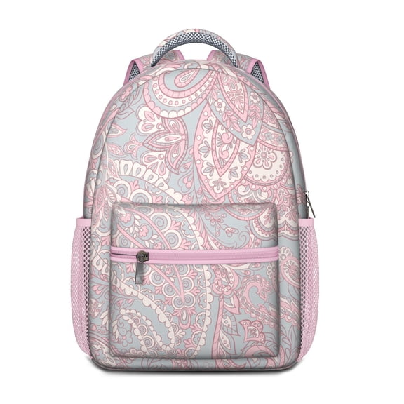 Artistic Mandala Paisley Backpack - Waterproof & Durable Bookbag for Students with Side Pocket