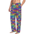 thumbnail image 6 of Logiee Cassette Tapes Print Pajama Pants for Men,Men’s Pajama Bottoms,Mens PJ Pants with Pockets & Button Fly-Medium, 6 of 6