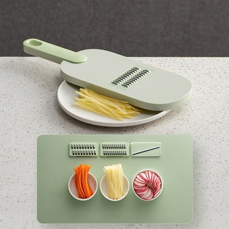 

Vegetable Grater With Handle Grating Slicer Box With Interchangeable Cutters & Food Holder Fruit & Vegetable Tools