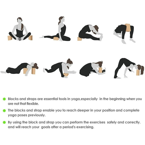 Natural Cork Yoga Block High-Density Natural Pilates Exercise At Gym  Exercise