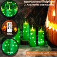 thumbnail image 2 of Velas de pilar Eebuss, LED verdes, sin llama, con mando a distancia, 7 unidades, 2 of 6