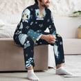 thumbnail image 7 of Fotbe Gnome and Snowflakes Pattern Long Sleeve Pajama Set for Men,Sleepwear Set,2-piece Loungewear Set,Soft PJs Comfy Nightwear with Pockets-Medium, 7 of 7