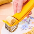 thumbnail image 3 of 3 pack Banana Slicer Tool for Kids | Safer Than Knife Stainless Steel Cutter for Cereal, Oatmeal & Dehydrator Chips | Uniform Slices for Healthy Snacks | Dishwasher Safe Kitchen Gadget, 3 of 5