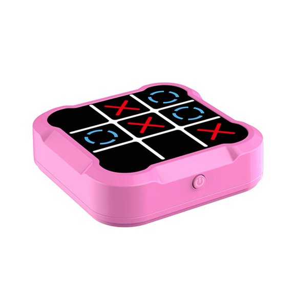 Tic-Tac-toe (square pink) Tic-Tac-toe game board portable desktop educational game console children's parent-child interactive electronic toy