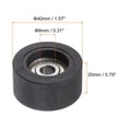 thumbnail image 2 of Uxcell PU Pulley Roller Bearing 8x40x20mm Polyurethane Coated Guide Wheel for Industrial, Black, 2 of 5
