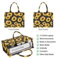thumbnail image 2 of Large Capacity Tote Bag,Black Yellow Sunflower Pattern Handbag Fashion Luxury Tote Bag,15.7"x13"x 5.1" Inches,Laptop Compatible, 2 of 6