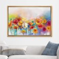 thumbnail image 2 of wall26 Framed Canvas Wall Art - Watercolor Style Various Colord Flowers - Giclee Print Gallery Wrap Modern Home Art Ready to Hang - 16"x24" Natural, 2 of 5