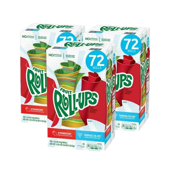Fruit Roll-Ups Fruit Snacks Variety Pack (0.5 oz., 72 pk.) 3PK