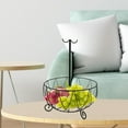 thumbnail image 6 of Fruit Basket with Banana Holder Tree Hook, Banana Holder & Open Wire Fruit Bowl Black, 6 of 10