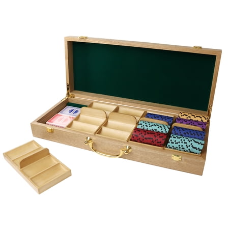 GSE Games & Sports Expert Poker Chip Case  Poker Chips Holder with 5 Poker Chip Trays for Any Thickness chips  Holds 500 Chips (Oak) price history on PriceWatchPro