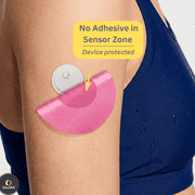 OhmRx Libre 3 & Libre 3 Plus Adhesive Overpatch – Waterproof, Hypoallergenic, Pre‑Cut Design, 25‑Pack (Multicolor)