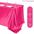 4 Packs Hot Pink Satin Tablecloth 102 x 58 Inch Overlay Satin Table ...