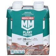 Muscle Milk Plant Protein Chocolate 11Oz 4Pk Packaging May Vary - Pack of 2