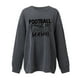 thumbnail image 2 of Gibobby Sudadera oversize mujer Sudadera delgada y ligera con gráficos divertidos de manga larga para mujer(Gris,CH), 2 of 3