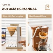 i Cafilas Portable Foldable Electric Pour Over Coffee Machine,Drip Electric Coffee Maker with Elegant Design for Car Truck Camping Hiking Outdoors Golfing, 10oz.Capacity,400W (Beige)